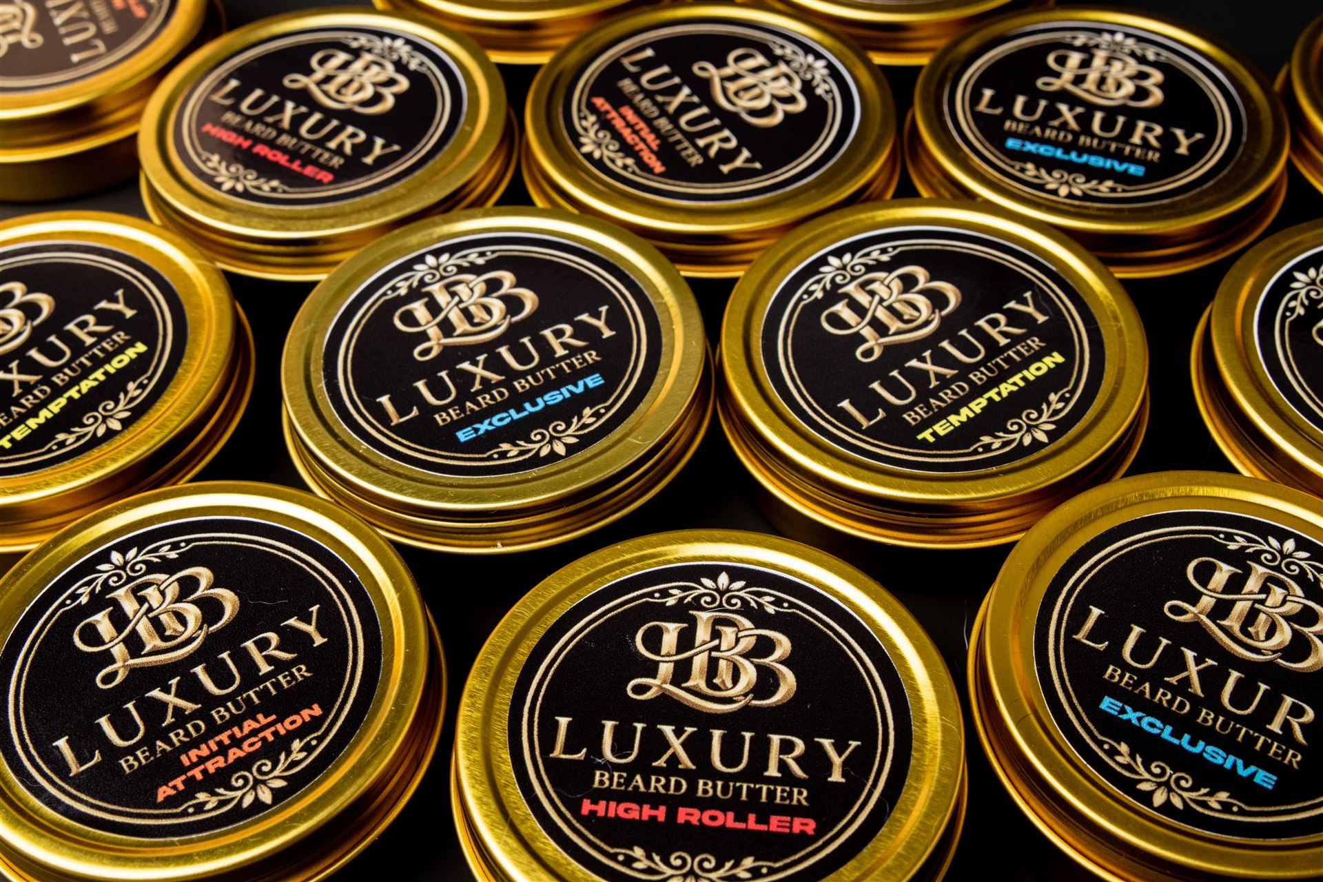 LBB Luxury Beard Butter tins collection